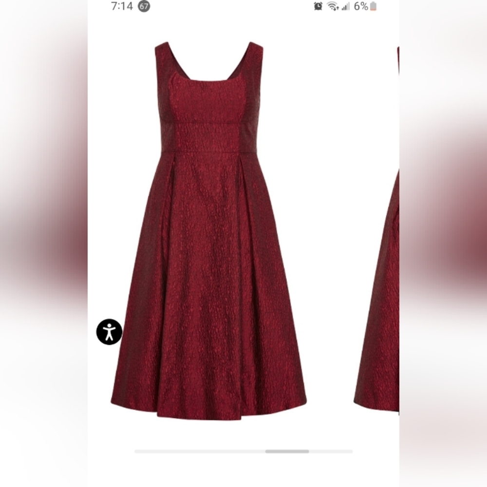 CITY CHIC Elegant Red Sleeveless Dress - Picture 3 of 5